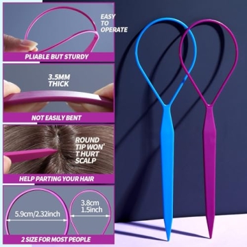 Teenitor French Braid Hair Styling Tools - 4pcs Set