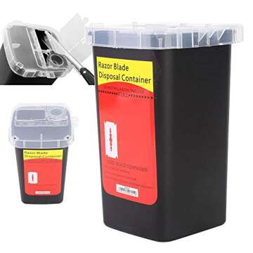 Sharps Container for Home Use 1 Quart,Delaman Biohazard Needle Disposal Container,Sharps Disposal Ca...