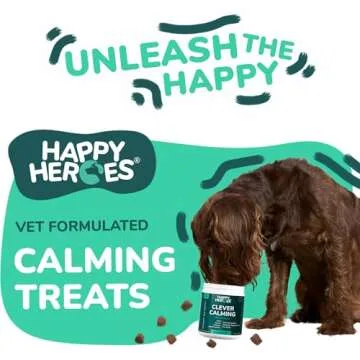 Happy Heroes Calming Chews for Dogs - Natural Anxiety Relief