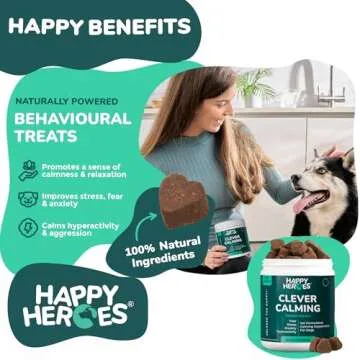 Happy Heroes Calming Chews for Dogs - Natural Anxiety Relief