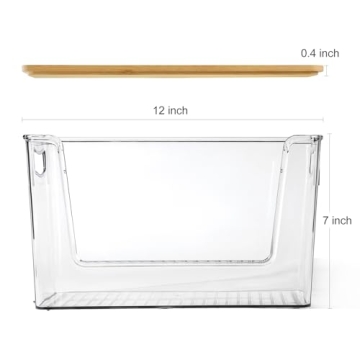 Stackable Kitchen Pantry Organizers with Bamboo Tops