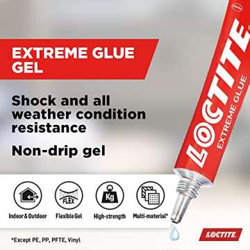 Loctite Extreme Glue - All Purpose, Weather Resistant & Strong Adhesive