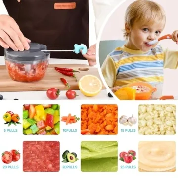 Ziweaye Manual Food Processor - Compact Garlic Chopper for All