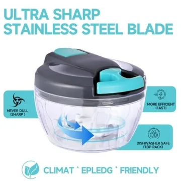 Ziweaye Manual Food Processor - Compact Garlic Chopper for All