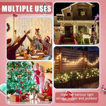 Relaxweex Christmas Pink Magic Light Wand Wireless Remote Control Outlet for Christmas Tree Lights Controller Decorative Xmas Outdoor Indoor Turn on and Off Magic Wand Switch Kit Fairy Gifts