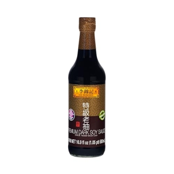Lee Kum Kee Premium Dark Soy Sauce, Non-GMO, Vegan 16.9oz - Enhance Your Dishes Naturally