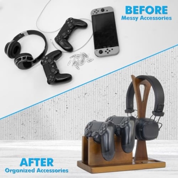 Gamer Gifts Gaming Controller Organizer with Headphone Holder