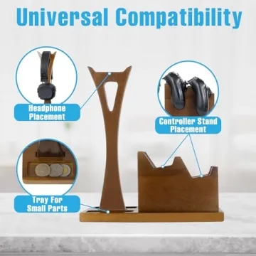 Gamer Gifts Gaming Controller Organizer with Headphone Holder