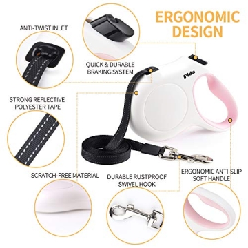 Fida 16 ft Retractable Dog Leash for Small Breeds