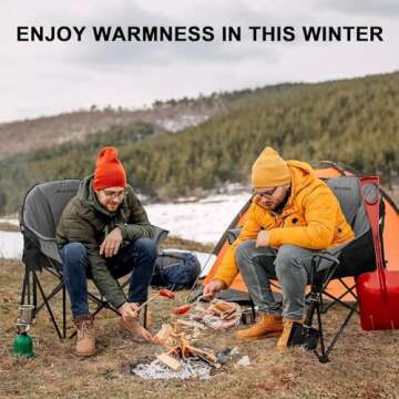 REALEAD Oversized Heated Camping Chair | Fully Thick Padded | Heated Chairs for Outdoor Sports with ...
