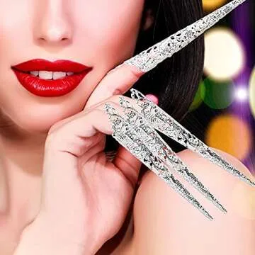 Stylish Ancient Queen Claw Nail Rings Pack - 10 Piece Set