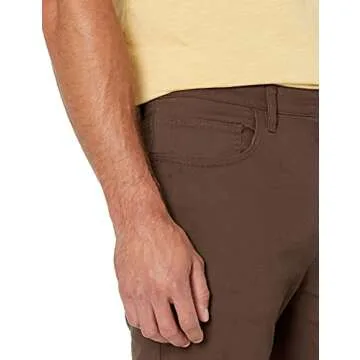 Amazon Essentials Men's Chinos, Athletic Fit, Work Pants, 5-Pocket, Comfort Stretch, Brown, 32W x 30L