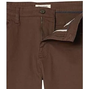 Amazon Essentials Men's Chinos, Athletic Fit, Work Pants, 5-Pocket, Comfort Stretch, Brown, 32W x 30L