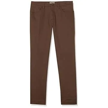Amazon Essentials Men's Chinos, Athletic Fit, Work Pants, 5-Pocket, Comfort Stretch, Brown, 32W x 30L