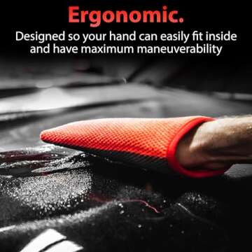 Adam's Polishes Clay Mitt - Medium Grade Clay Bar Infused Mitt | Car Detailing Glove Quickly Removes Debris from Your Paint, Glass, Wheels, & More