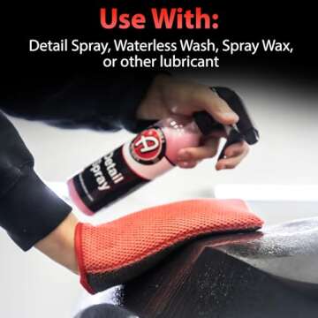 Adam's Polishes Clay Mitt - Medium Grade Clay Bar Infused Mitt | Car Detailing Glove Quickly Removes Debris from Your Paint, Glass, Wheels, & More