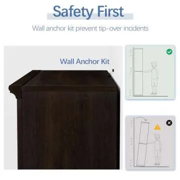 Blini 5-Shelf Tall Bookcase - Elegant Wooden Storage Solution