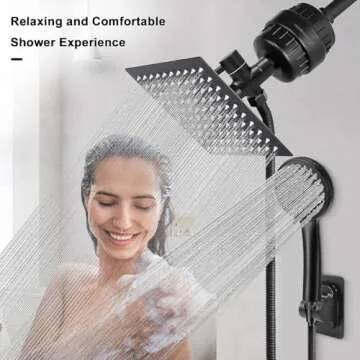 NearMoon Filtered Rain Shower Head with Handheld Combo