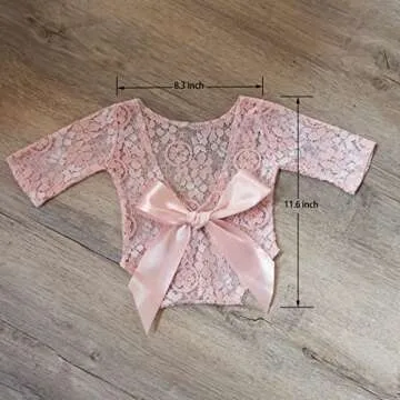 Lace Newborn Girl Photo Shoot Outfit Set with Hairband