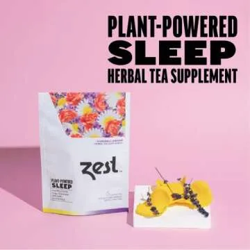 Zest Melatonin 2mg Herbal Sleep Tea - 15 Tea Bags - Chamomile Lavender Extra Strength Calming & Rela...