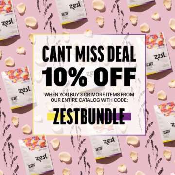 Zest Melatonin 2mg Herbal Sleep Tea - 15 Tea Bags - Chamomile Lavender Extra Strength Calming & Relaxing Bedtime Night Blend with L-Theanine