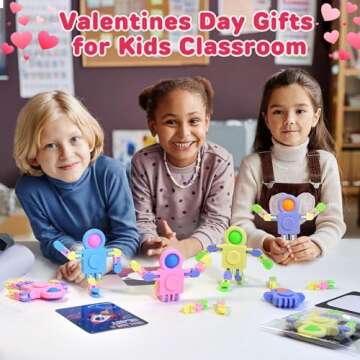24 Packs Valentines Cards for Kids Classroom with Fidget Sensory Spinners Toy,Valentines Day Gifts for Kids with Valentine Party Favor School Exchange Gifts