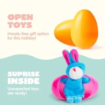 JOYIN 24 Pcs Easter Eggs Filled with Finger Puppets, Prefilled Egg with Cartoon Animal Puppets for Kids Easter Hunt, Basket Stuffers Fillers, Party Favors and Classroom Prize Supplies