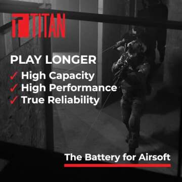 Titan Lithium-Ion Airsoft Battery | 11.1v Battery, 3000mAh 11.1v Stick Tamiya Plug | Maximum Capacity & Performance 11.1 Volt Airsoft Gun Battery