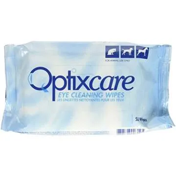 Optixcare 50 Count Eye Cleaning Wipes for Animals – Gentle Tear Stain Remover