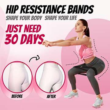 Upgraded Fabric Resistance Bands Women | Non-Slip Fitness Bands for Women | Premium Carry Bag + 1-3 Level Exercise Booty Bands Set for Legs and Butt
