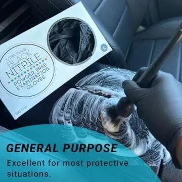 ASAP Black Nitrile Gloves - Medical & Food Safe Disposable Gloves