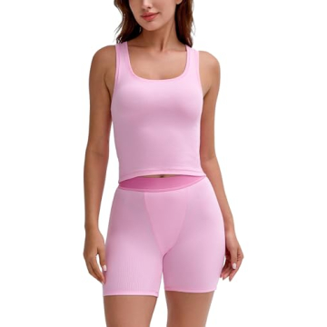 Women's 2-Piece Cotton Rib Tank Sets Comfortable & Stylish