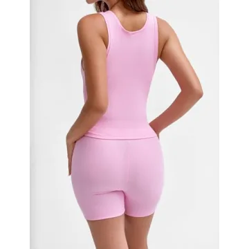 Women's 2-Piece Cotton Rib Tank Sets Comfortable & Stylish