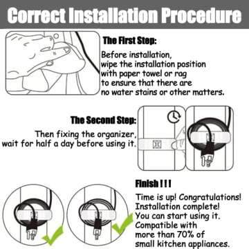 YAGIS-S (Glue Upgraded) Cord Organizer for Appliances - 3 Pack Cord Wrap Cord Holder Cable Organizer for Storage Small Home Appliances, Air Fryer, Toaster, Blender, Coffee Maker