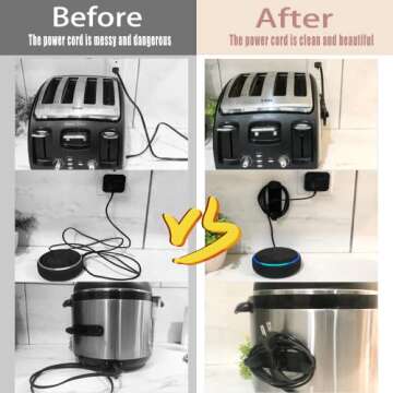 YAGIS-S (Glue Upgraded) Cord Organizer for Appliances - 3 Pack Cord Wrap Cord Holder Cable Organizer for Storage Small Home Appliances, Air Fryer, Toaster, Blender, Coffee Maker