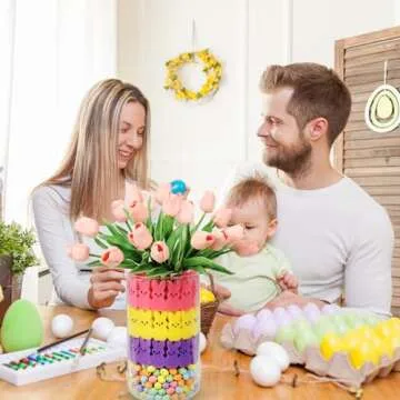 Lettry Easter Decorations: Tulips, Bunnies & Egg Set