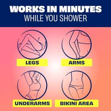 NAIR Shower Cream Hair Remover with Moroccan Argan Oil and Orange Blossom, Body Hair Removal Cream for Women, 12 oz