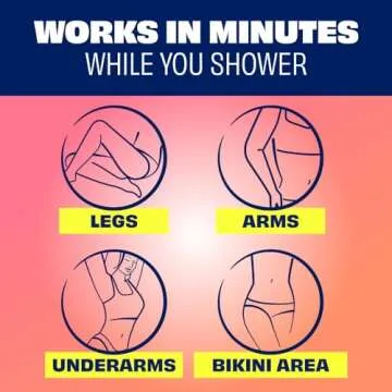 NAIR Shower Cream Hair Remover with Moroccan Argan Oil and Orange Blossom, Body Hair Removal Cream for Women, 12 oz