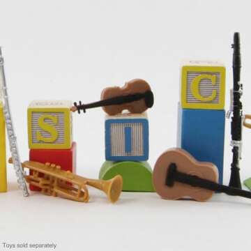 Safari Ltd Musical Instruments TOOB - Figurines: Trombone, Flute, Saxophone, Guitar, Violin, Horn, T...