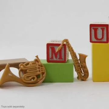 Safari Ltd Musical Instruments TOOB - Figurines: Trombone, Flute, Saxophone, Guitar, Violin, Horn, Trumpet, Clarinet - Educational Toys for Boys, Girls & Kids Ages 3+
