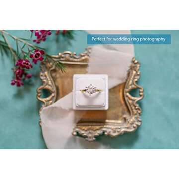 Vintage Small Gold Ring Dish, Birthday & Wedding Gifts for Women，Wedding Ring Tray - 5.3 x 4.5 inc...