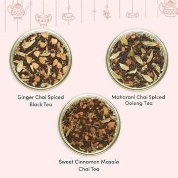 VAHDAM, Chai Tea Gift Set (3 Teas) Luxury Gift Box - Gluten Free, Natural Ingredients | Premium Tea ...