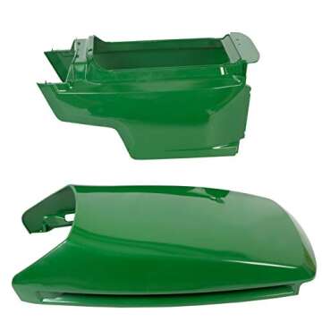 KUAFU Lower&Upper Hood Kit Compatible with John Deere LX266 255 277 279 280 288 289/325 335 345 355D/ GT225 235 235E 245/ GX255 325 335 345 355 Replacement for AM132595 AM132529