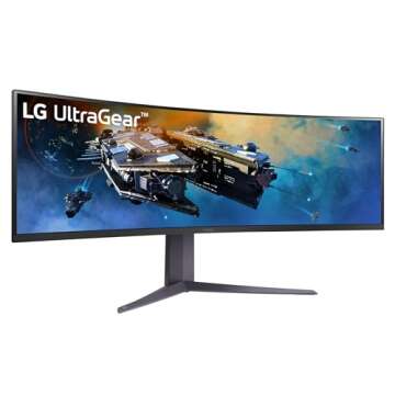 LG 45GR65DC-B Ultragear Curved Gaming Monitor 45-Inch 32:9 QHD 200Hz 1ms UltraWide Display AMD FreeS...