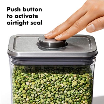 OXO Steel POP Container Big Medium Square 4.4 Qt