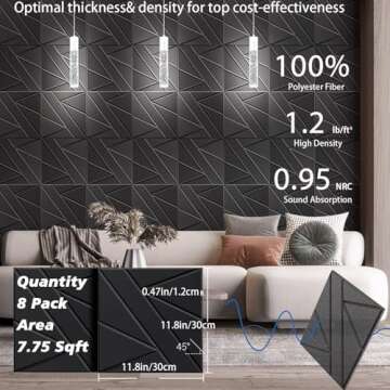 Soundproof Wall Panels for Home Studio and Gaming