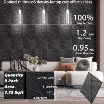 Soundproof Wall Panels for Home Studio and Gaming