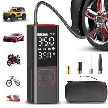 Tire Inflator Portable Air Compressor 20000mAh & 4X Faster Cordless Tire Pump for Car, Bicycle, Moto...