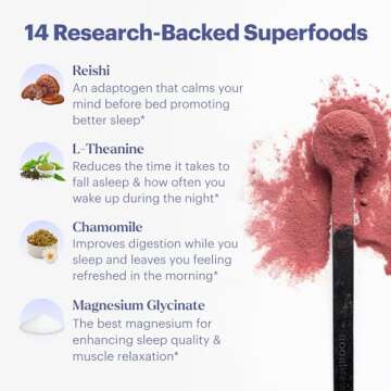 MoonBrew Magnesium Sleep Tea: Natural Sleep Aid with 14 Superfoods