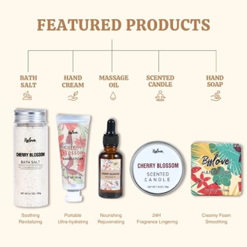 Cherry Blossom Spa Set for Women - BFFLOVE 5pcs